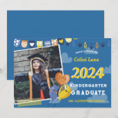 Invitation de fin d'études de maternelle avec phot (Devant / Derrière)