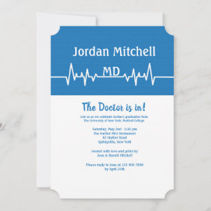 Invitation de fin d'études de médecine Ligne de Vi