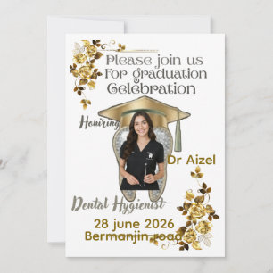 Invitation de fin d'études d'hygiéniste dentaire a
