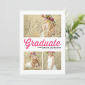 Invitation de fin d'études en trois photos avec éc (Debout devant)