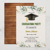 Invitation de fin d'études en verdure (Devant / Derrière)