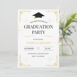 Invitation de fin d'études, finissant moderne