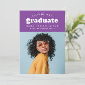 INVITATION DE FIN D'ÉTUDES | GRADUÉ RETRO MODERNE (Debout devant)