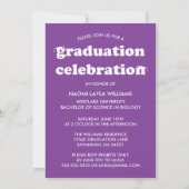 INVITATION DE FIN D'ÉTUDES | GRADUÉ RETRO MODERNE (Dos)