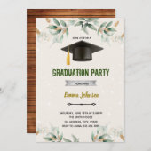 Invitation de fin d'études Greenery (Devant / Derrière)