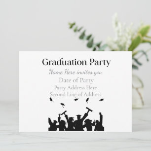 Invitation de fin d'études personnalisée avec nom