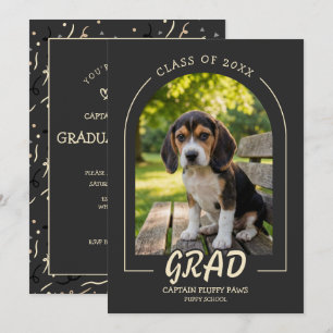 Invitation de fin d'études pour chien Photo de com