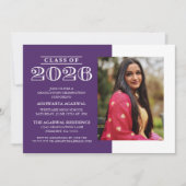 INVITATION DE FIN D'ÉTUDES PROMOTION 2026 CLASSIQU (Devant)