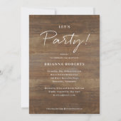 Invitation de fin d'études Rustique (Dos)