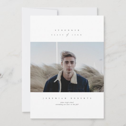 Invitation de fin d'études Serif Clean (Devant)