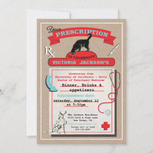 Invitation de fin d'études vétérinaires
