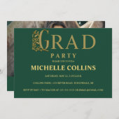 Invitation de finition d'or élégant (Devant / Derrière)