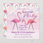 Invitation de Flamants roses (Devant / Derrière)