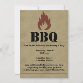 Invitation de flamme barbecue (Devant)