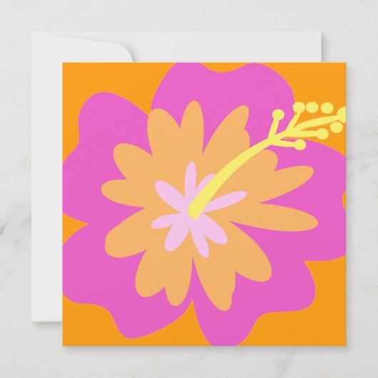 Invitation de fleur de ketmie (Devant)