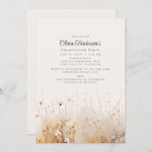 Invitation de Fleur sauvage d'été (Devant / Derrière)