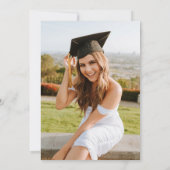 Invitation de Fleur sauvage Photo Graduation 2022 (Dos)