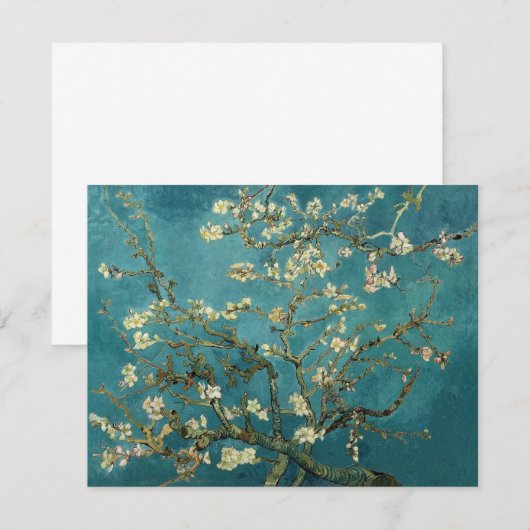 Invitation de fleurs d'amandes (Devant / Derrière)