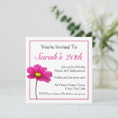 Invitation de fleurs de Cosmos rose (Debout devant)