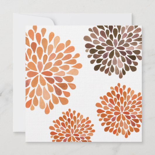 Invitation de fleurs de fleur de mariage de (Dos)