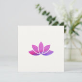 Invitation de fleurs de lotus d'aquarelle (Debout devant)
