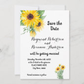 Invitation de fleurs de tournesol de verdure Sauve (Devant)