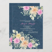 Invitation de fleurs et de Denim (Devant / Derrière)