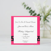 Invitation de fleurs roses (Debout devant)