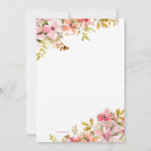 Invitation de fleurs roses (Dos)