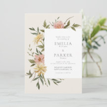Invitation de fleurs sauvages