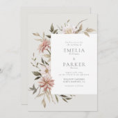 Invitation de fleurs sauvages (Devant / Derrière)