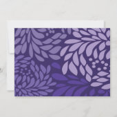 Invitation de fleurs violettes (Dos)