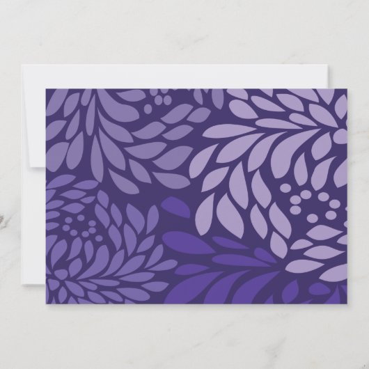 Invitation de fleurs violettes (Dos)