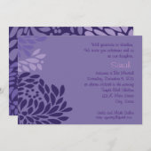 Invitation de fleurs violettes (Devant / Derrière)