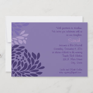 Invitation de fleurs violettes