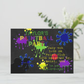 Invitation de floc de noir de tableau de partie de (Debout devant)