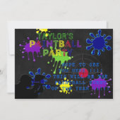 Invitation de floc de noir de tableau de partie de (Dos)