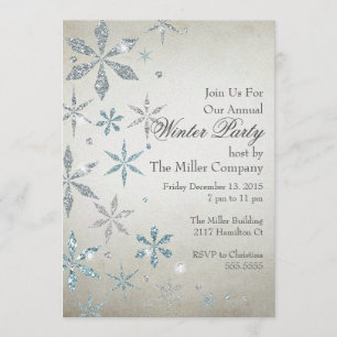 Invitation de flocon de neige en argent