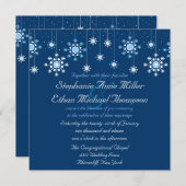 Invitation de flocons de neige de mariage d'hiver (Devant / Derrière)