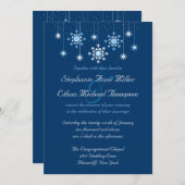 Invitation de flocons de neige de mariage d'hiver (Devant / Derrière)