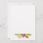 Invitation de floraison de fête d'anniversaire de (Dos)