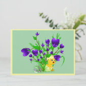 Invitation de floraison de poussin de Pâques de (Debout devant)