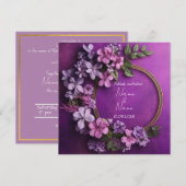 Invitation de Floral Nikkah (Devant / Derrière)