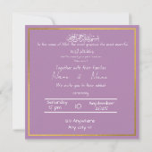 Invitation de Floral Nikkah (Dos)