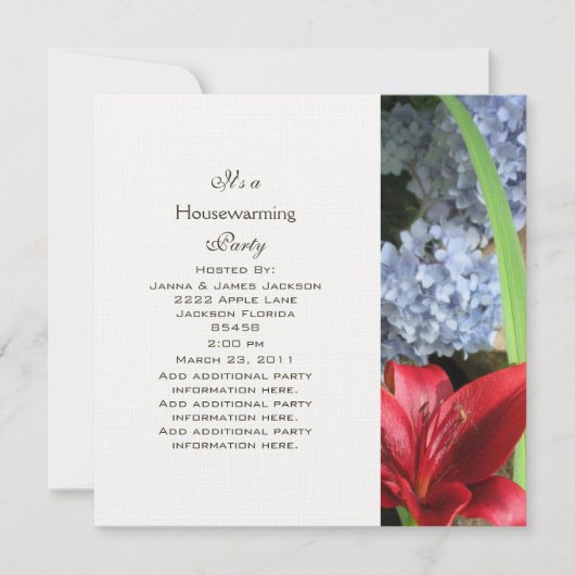 Invitation de Floral Party (Devant)