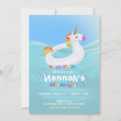 Invitation de flotteur de licorne de réception au (Devant)