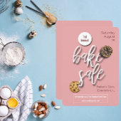 invitation de flyer de vente de gâteaux