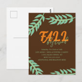 Invitation de flyer de verdure du festival d'autom (Devant / Derrière)