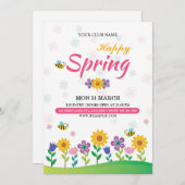 Invitation de flyer du Festival Spring (Devant / Derrière)