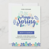 Invitation de flyer du Festival Spring (Devant)